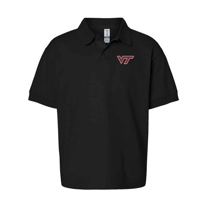 Youth Virginia Tech Hokies  Gildan Dry Blend Jersey Polo